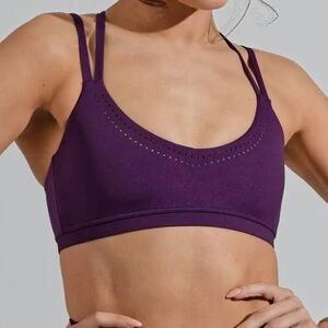 NWOT Buffbunny Limitless Laser Cut Sports Bra Size Large in Eggplant